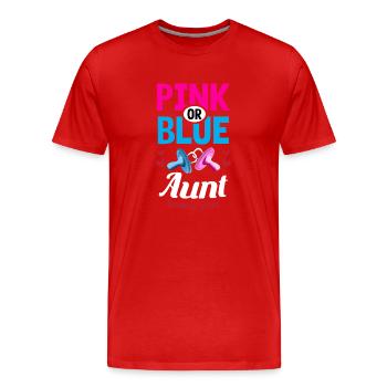 La tante rose ou bleue vous aime Le genre révèle la fête - T-shirt bio Premium Homme - rouge - Devant - Damien (186cm)