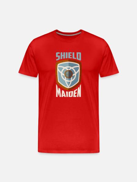Shield Maiden Vikings Norse - Men's Premium Organic T-Shirt - red