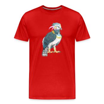 Harpyie Greifvogel Vogel - Männer Premium Bio T-Shirt - Rot - Vorne - Damien (186cm)