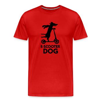 E-Scooter Scooter - T-shirt bio Premium Homme - rouge - Devant - Damien (186cm)