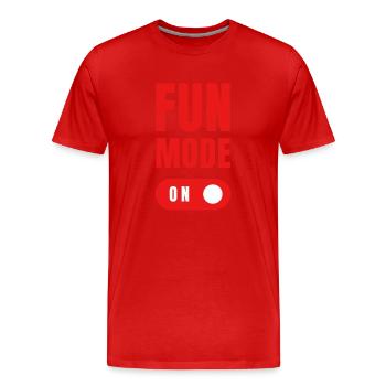 Mode amusant sur - T-shirt bio Premium Homme - rouge - Devant - Damien (186cm)