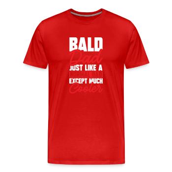 Bald Head Baldness Beard Bald Head - Men's Premium Organic T-Shirt - red - Front - Damien (186cm)