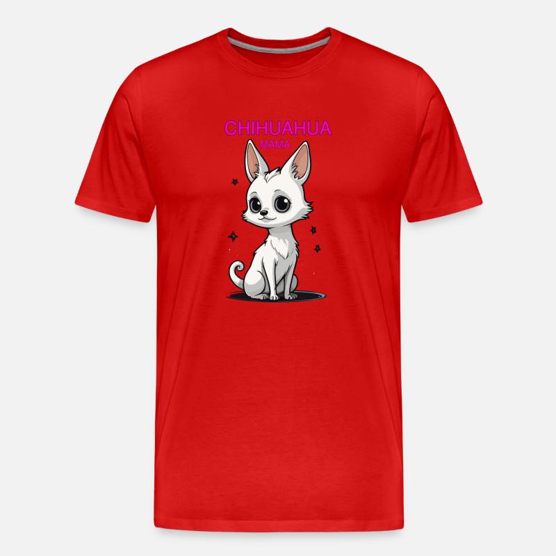CHIHUAHUA MAMA - Männer Premium Bio T-Shirt - Rot