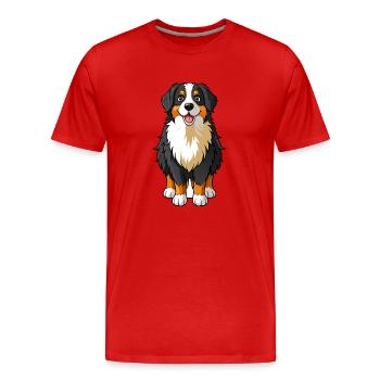 Doux bouvier bernois Art sur grille-pain - T-shirt bio Premium Homme - rouge - Devant - Damien (186cm)