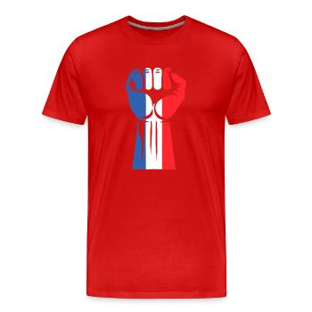 Patriotic France - Men's Premium Organic T-Shirt - red - Front - Damien (186cm)