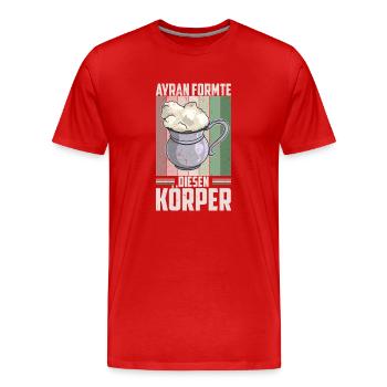 Ayran Döner Kebab Imbiss Getränk Türkei Salz - Männer Premium Bio T-Shirt - Rot - Vorne - Damien (186cm)