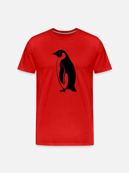 Pinguin - Männer Premium Bio T-Shirt - Rot