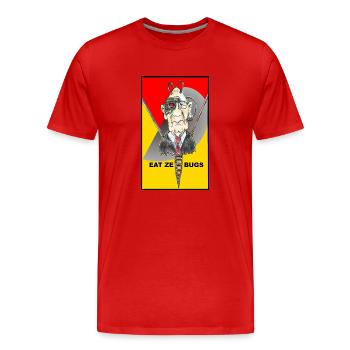 eat ze bugs - Männer Premium Bio T-Shirt - Rot - Vorne - Damien (186cm)