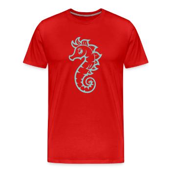 seepferd seepferdchen - Männer Premium Bio T-Shirt - Rot - Vorne - Damien (186cm)