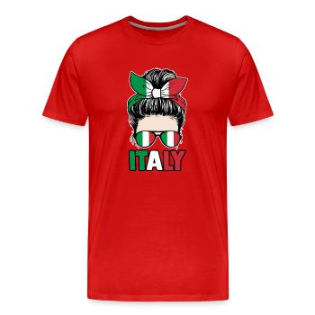 Italie Italien Italien Italie - T-shirt bio Premium Homme - rouge - Devant - Damien (186cm)