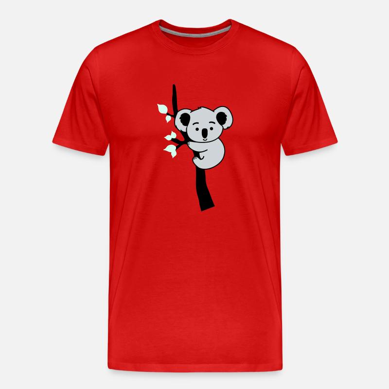 koalabär comic baum - Männer Premium Bio T-Shirt - Rot