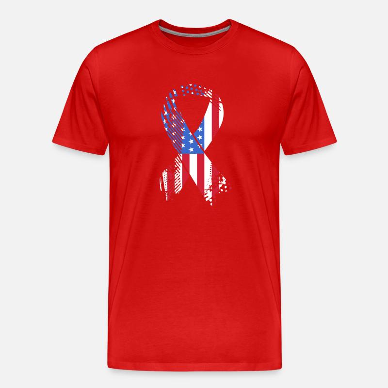 Multiple Sclerosis MS - Men's Premium Organic T-Shirt - red