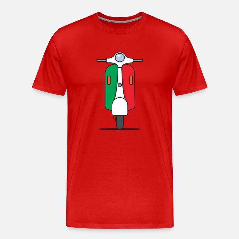 Wunderschönes Italienischer Roller Design - Männer Premium Bio T-Shirt - Rot