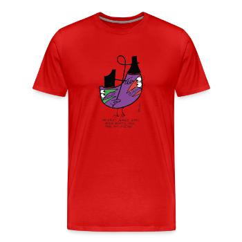 Beaten by oneself - Men's Premium Organic T-Shirt - red - Front - Damien (186cm)