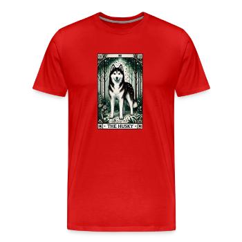 Le Husky - T-shirt bio Premium Homme - rouge - Devant - Damien (186cm)