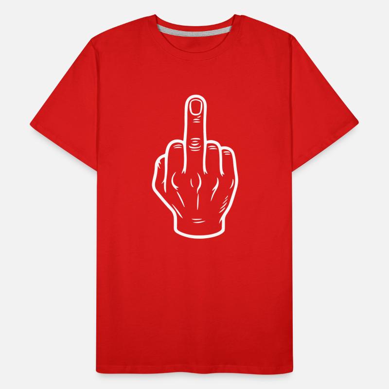 Mittelfinger Symbol Männer Premium Bio T-Shirt