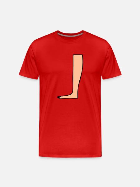 Leg Heiroglyph - Men's Premium Organic T-Shirt - red