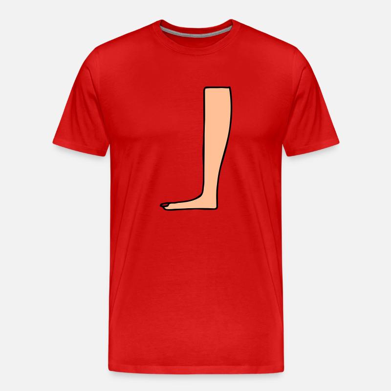 Leg Heiroglyph - Männer Premium Bio T-Shirt - Rot