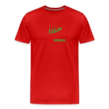 L’amour des actions - T-shirt bio Premium Homme - rouge - Devant - Damien (186cm)