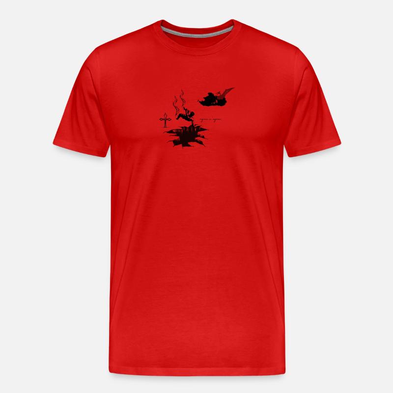 "again 'n' again" - Männer Premium Bio T-Shirt - Rot