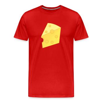 fromage - T-shirt bio Premium Homme - rouge - Devant - Damien (186cm)