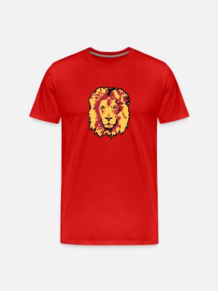 lion - T-shirt bio Premium Homme - rouge
