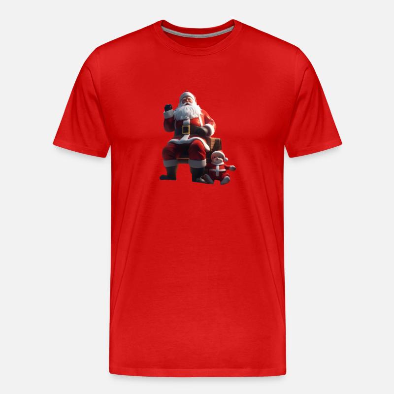 Weihnachten 2 - Männer Premium Bio T-Shirt - Rot