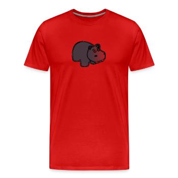 hippo hippo hippopotamus hippobath baby2 - Men's Premium Organic T-Shirt - red - Front - Damien (186cm)