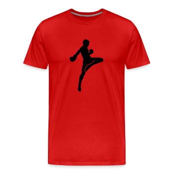 Muay Thai - T-shirt bio Premium Homme - rouge - Devant - Damien (186cm)