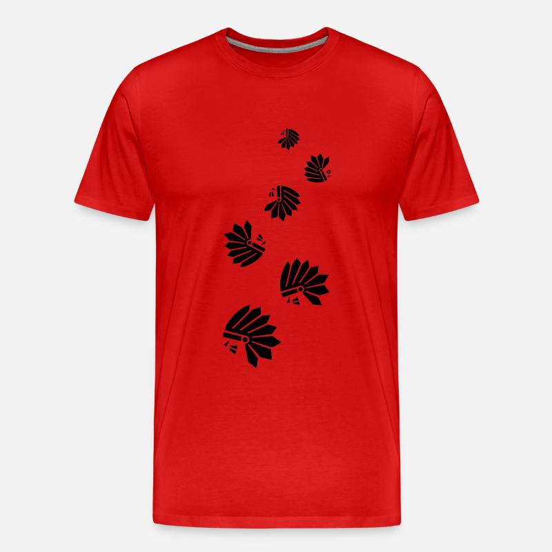 Indianer kopf symbol - Männer Premium Bio T-Shirt - Rot