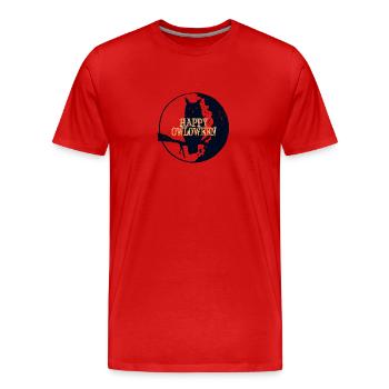 Happy Owloween Happy Halloween Owl Holidays - Men's Premium Organic T-Shirt - red - Front - Damien (186cm)