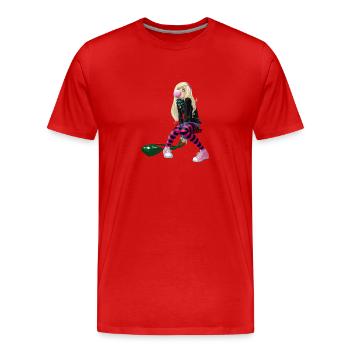 Manga Fille - T-shirt bio Premium Homme - rouge - Devant - Damien (186cm)
