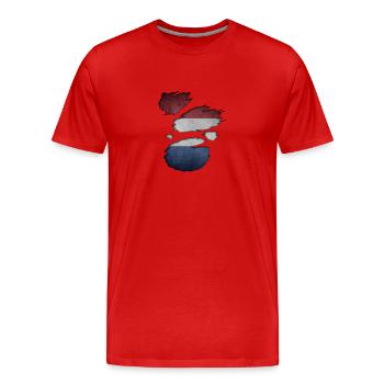 i love netherlands netherlands holland roots he - Men's Premium Organic T-Shirt - red - Front - Damien (186cm)