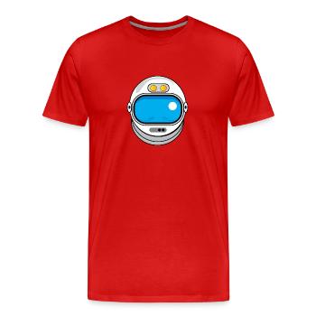 Spacehelmet - T-shirt bio Premium Homme - rouge - Devant - Damien (186cm)