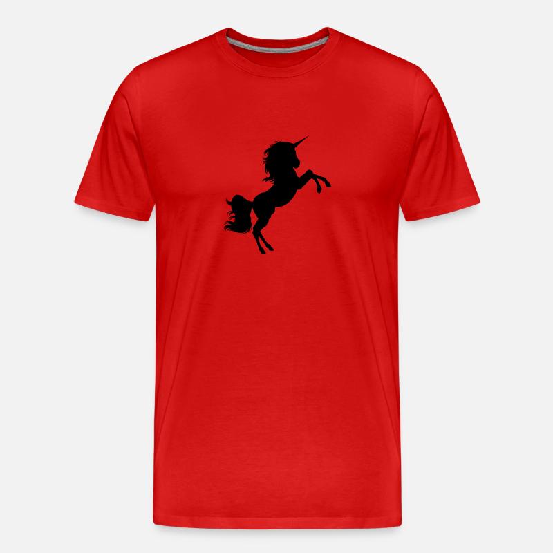 Wildes Einhorn - Männer Premium Bio T-Shirt - Rot