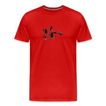 Les oies sauvages - T-shirt bio Premium Homme - rouge - Devant - Damien (186cm)