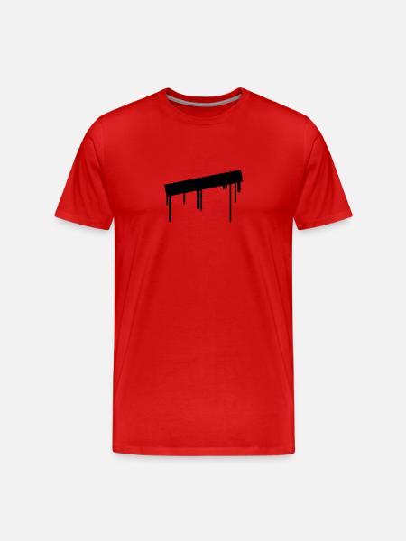 empty_graffiti_frame - Men's Premium Organic T-Shirt - red