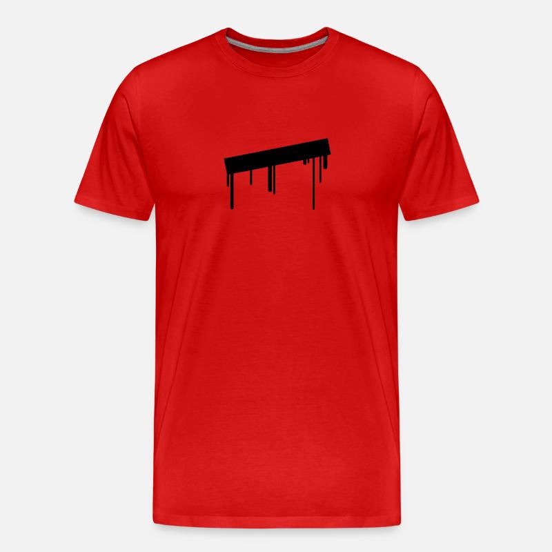 empty_graffiti_frame - Men's Premium Organic T-Shirt - red