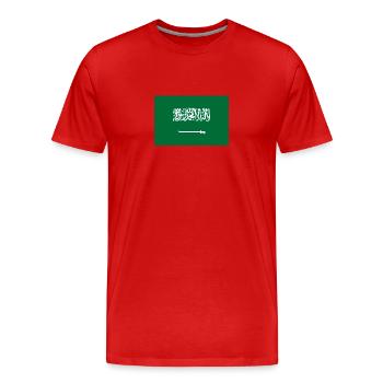 National Flag Of Saudi Arabia - Men's Premium Organic T-Shirt - red - Front - Damien (186cm)