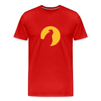 Coq - T-shirt bio Premium Homme - rouge - Devant - Damien (186cm)