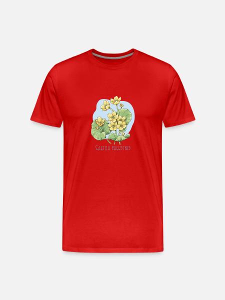Duck botanical drawing - Men's Premium Organic T-Shirt - red