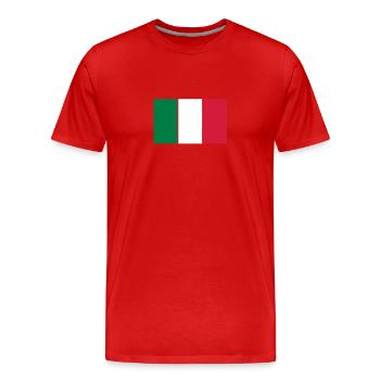 italien_50 - T-shirt bio Premium Homme - rouge - Devant - Damien (186cm)