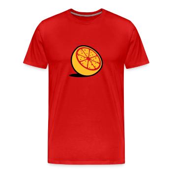 An Orange - Men's Premium Organic T-Shirt - red - Front - Damien (186cm)