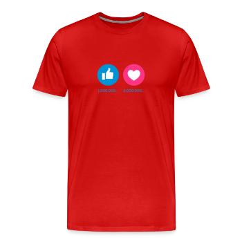wie - Männer Premium Bio T-Shirt - Rot - Vorne - Damien (186cm)