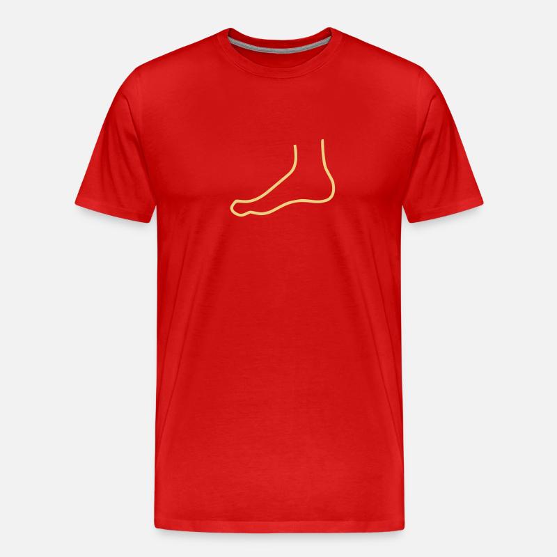 Fuß - Männer Premium Bio T-Shirt - Rot