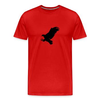 Adler - Männer Premium Bio T-Shirt - Rot - Vorne - Damien (186cm)