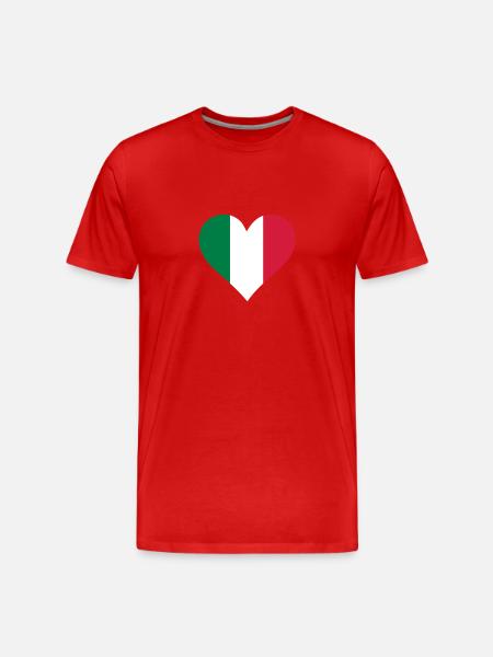 A Heart For Italy - Men's Premium Organic T-Shirt - red