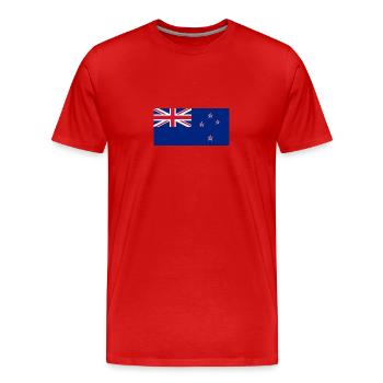 nouvelle zelande - T-shirt bio Premium Homme - rouge - Devant - Damien (186cm)