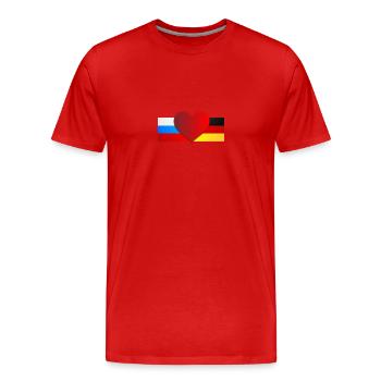 Russie & Allemagne - T-shirt bio Premium Homme - rouge - Devant - Damien (186cm)