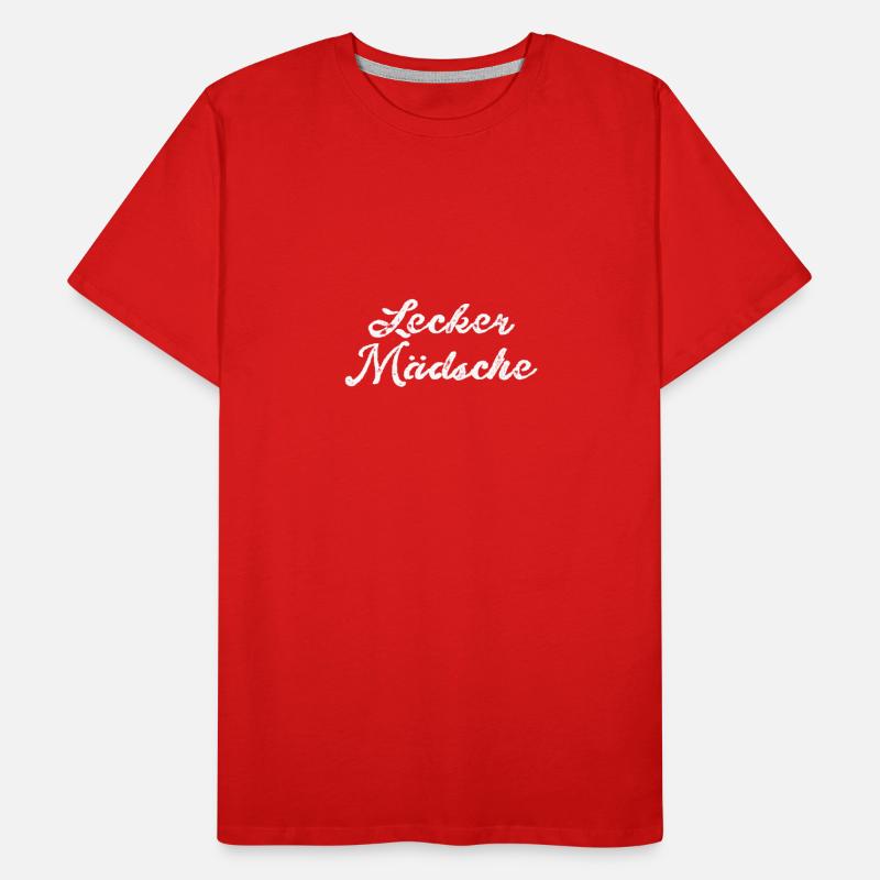 lecker mädsche,mädchen,köln,typo,schrift Männer Premium Bio T-Shirt